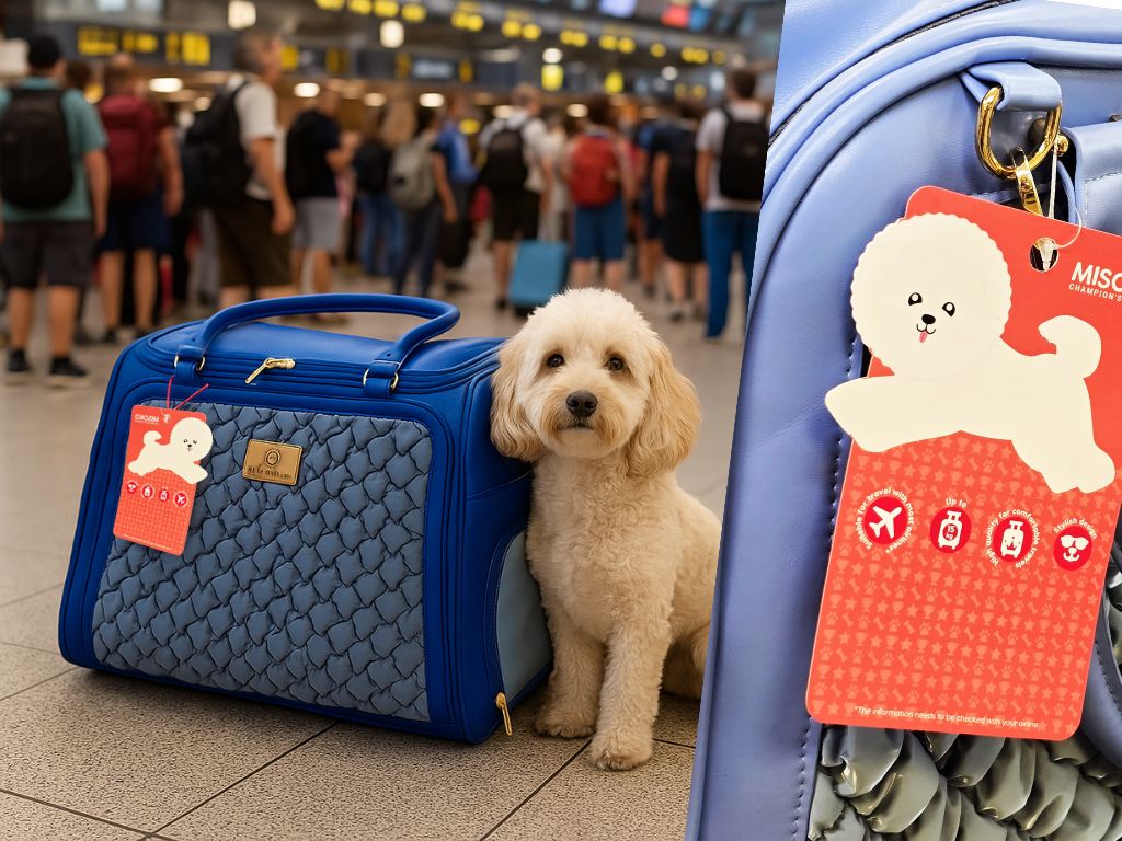 Jak bezpiecznie podróżować samolotem z psem lub kotem? Erbe Animals. Torby Misoko